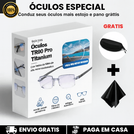 Óculos Inteligentes Anti-Raios - Vision™ + Capa de Couro + Frasco Limpa-lentes 500ml Gratis