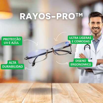 Óculos Inteligentes Anti-Raios - Vision™ + Capa de Couro + Frasco Limpa-lentes 500ml Gratis