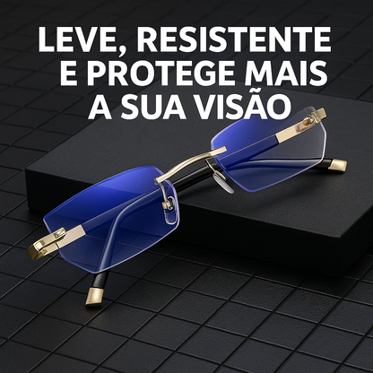 2X1 Óculos Inteligentes Anti-Raios - Vision™ + Capa de Couro + Frasco Limpa-lentes 500ml LIVRE