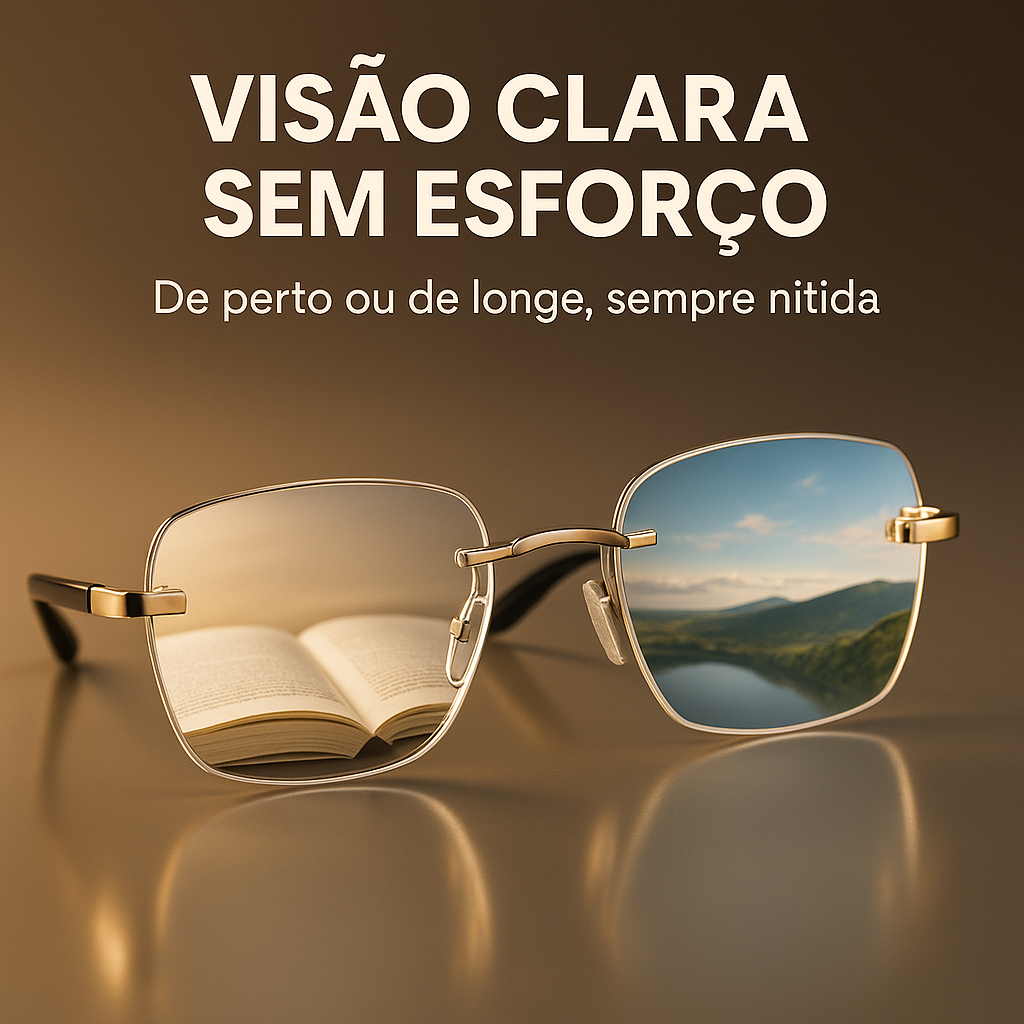 2X1 Óculos Inteligentes Anti-Raios - Vision™ + Capa de Couro + Frasco Limpa-lentes 500ml LIVRE